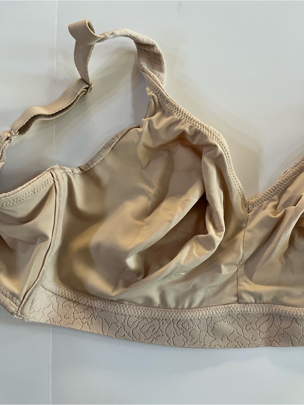 Wacoal Inside Job Beige Sand Lace Wireless Wire Free Comfort Bra size 34G - Picture 6 of 8